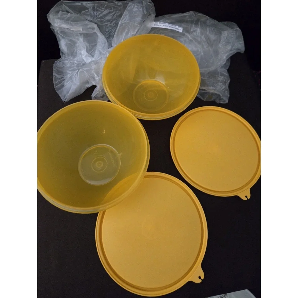 Vintage Orange Tupperware‎ Storage Containers. 3 Cups. #234 Lot Of 2 NEW